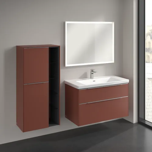 Bild von VILLEROY BOCH Subway 3.0 Mittelschrank, 2 Türen, 574 x 1200 x 362 mm, Wine Red / Wine Red #C59800AH