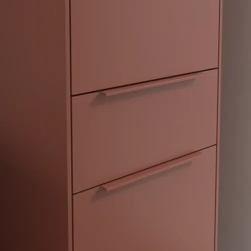 Bild von VILLEROY BOCH Subway 3.0 Hochschrank, 2 Türen, 1 Auszug, 400 x 1710 x 362 mm, Wine Red / Wine Red #C59102AH