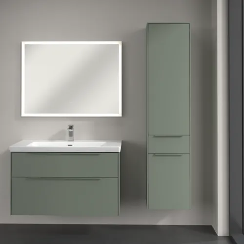Bild von VILLEROY BOCH Subway 3.0 Hochschrank, 2 Türen, 1 Auszug, 400 x 1710 x 362 mm, Soft Green / Soft Green #C59102AF