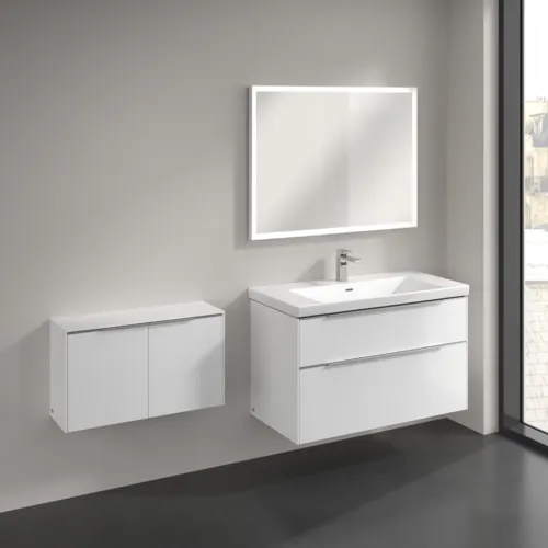 Bild von VILLEROY BOCH Subway 3.0 Sideboard, 2 Türen, 728 x 423 x 256 mm, Brilliant White / Brilliant White #C60000VE