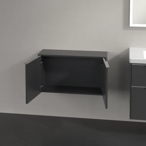 Bild von VILLEROY BOCH Subway 3.0 Sideboard, 2 Türen, 728 x 423 x 256 mm, Graphite / Graphite #C60000VR