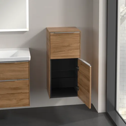 Bild von VILLEROY BOCH Subway 3.0 Seitenschrank, 1 Auszug, 1 Tür, 400 x 860 x 362 mm, Kansas Oak / Kansas Oak #C59500RH