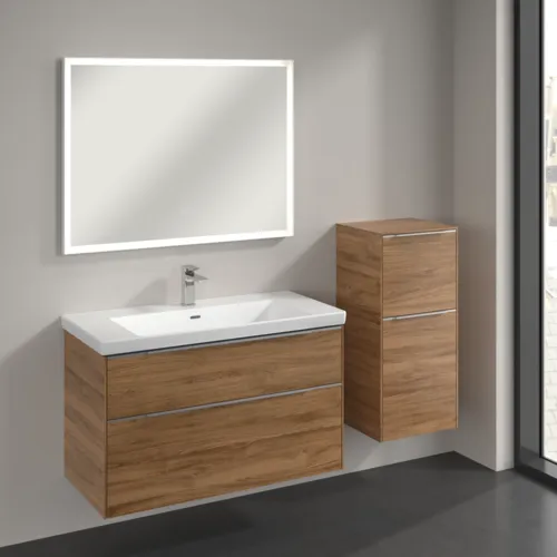 Bild von VILLEROY BOCH Subway 3.0 Seitenschrank, 1 Auszug, 1 Tür, 400 x 860 x 362 mm, Kansas Oak / Kansas Oak #C59500RH