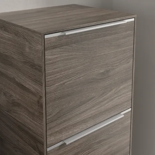 Bild von VILLEROY BOCH Subway 3.0 Seitenschrank, 1 Auszug, 1 Tür, 400 x 860 x 362 mm, Stone Oak / Stone Oak #C59500RK