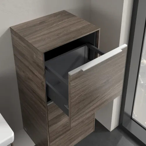 Bild von VILLEROY BOCH Subway 3.0 Seitenschrank, 1 Auszug, 1 Tür, 400 x 860 x 362 mm, Stone Oak / Stone Oak #C59500RK