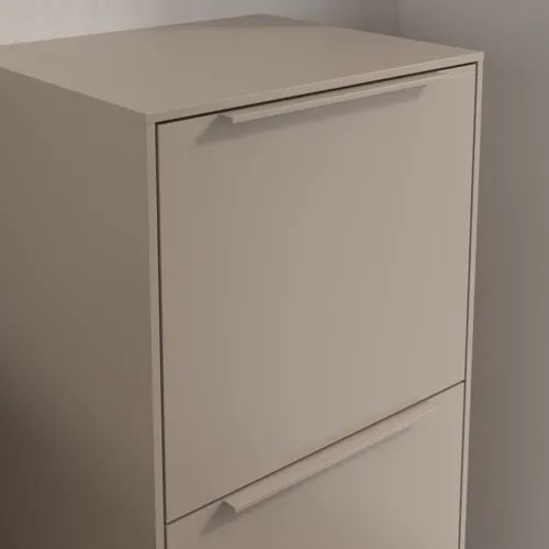 Bild von VILLEROY BOCH Subway 3.0 Seitenschrank, 1 Auszug, 1 Tür, 400 x 860 x 362 mm, Taupe / Taupe #C59502VM