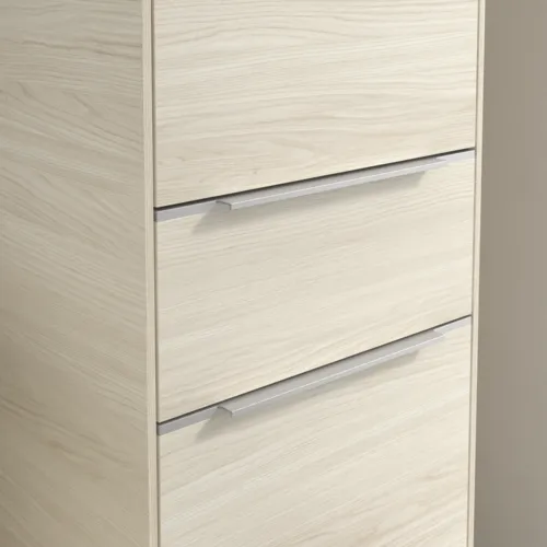 Bild von VILLEROY BOCH Subway 3.0 Hochschrank, 2 Türen, 1 Auszug, 400 x 1710 x 362 mm, White Oak / White Oak #C59100AA