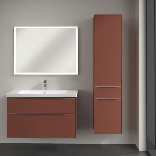 Bild von VILLEROY BOCH Subway 3.0 Hochschrank, 2 Türen, 1 Auszug, 400 x 1710 x 362 mm, Wine Red / Wine Red #C59100AH