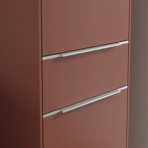 Bild von VILLEROY BOCH Subway 3.0 Hochschrank, 2 Türen, 1 Auszug, 400 x 1710 x 362 mm, Wine Red / Wine Red #C59100AH