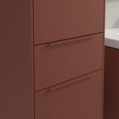 Bild von VILLEROY BOCH Subway 3.0 Hochschrank, 2 Türen, 1 Auszug, 400 x 1710 x 362 mm, Wine Red / Wine Red #C59002AH