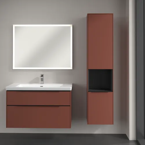 Picture of VILLEROY BOCH Subway 3.0 Tall cabinet, 2 doors, 400 x 1710 x 362 mm, Wine Red / Wine Red #C58901AH