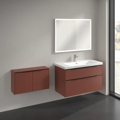 Bild von VILLEROY BOCH Subway 3.0 Sideboard, 2 Türen, 728 x 423 x 256 mm, Wine Red / Wine Red #C60001AH