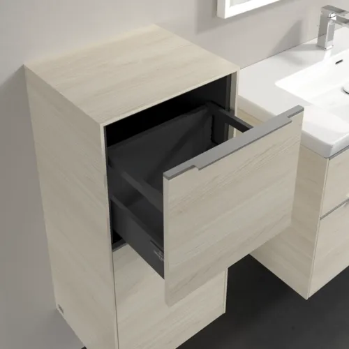 Bild von VILLEROY BOCH Subway 3.0 Seitenschrank, 1 Auszug, 1 Tür, 400 x 860 x 362 mm, White Oak / White Oak #C59400AA