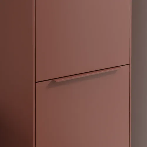 Bild von VILLEROY BOCH Subway 3.0 Hochschrank, 1 Tür, 1 Wäscheklappe, 450 x 1710 x 362 mm, Wine Red / Wine Red #C59302AH