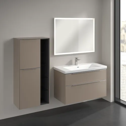 Bild von VILLEROY BOCH Subway 3.0 Mittelschrank, 2 Türen, 574 x 1200 x 362 mm, Taupe / Taupe #C59800VM