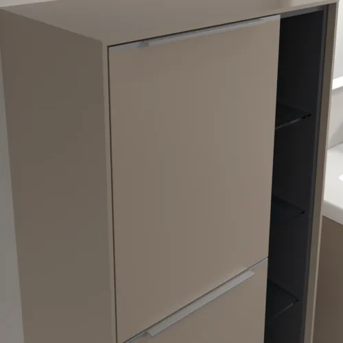 Bild von VILLEROY BOCH Subway 3.0 Mittelschrank, 2 Türen, 574 x 1200 x 362 mm, Taupe / Taupe #C59800VM