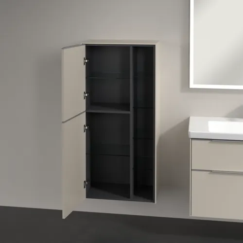 Bild von VILLEROY BOCH Subway 3.0 Mittelschrank, 2 Türen, 574 x 1200 x 362 mm, Cashmere Grey / Cashmere Grey #C59800VN