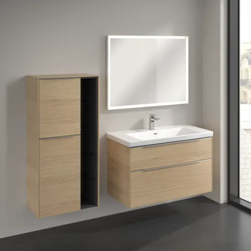 Bild von VILLEROY BOCH Subway 3.0 Mittelschrank, 2 Türen, 574 x 1200 x 362 mm, Nordic Oak / Nordic Oak #C59800VJ