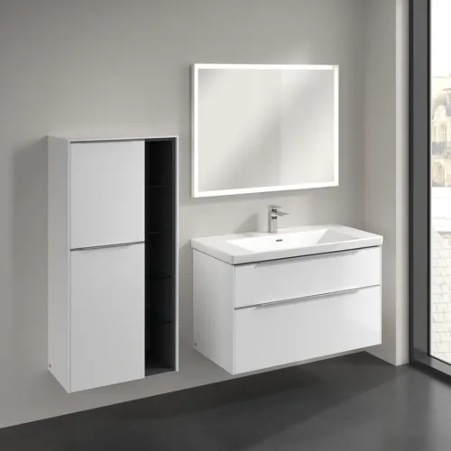 Bild von VILLEROY BOCH Subway 3.0 Mittelschrank, 2 Türen, 574 x 1200 x 362 mm, Brilliant White / Brilliant White #C59800VE