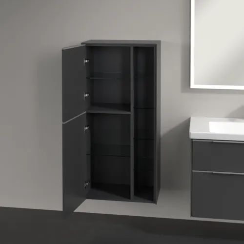 Bild von VILLEROY BOCH Subway 3.0 Mittelschrank, 2 Türen, 574 x 1200 x 362 mm, Graphite / Graphite #C59800VR