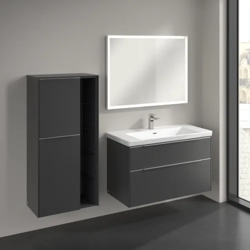 Bild von VILLEROY BOCH Subway 3.0 Mittelschrank, 2 Türen, 574 x 1200 x 362 mm, Graphite / Graphite #C59800VR