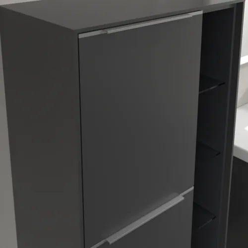 Bild von VILLEROY BOCH Subway 3.0 Mittelschrank, 2 Türen, 574 x 1200 x 362 mm, Graphite / Graphite #C59800VR