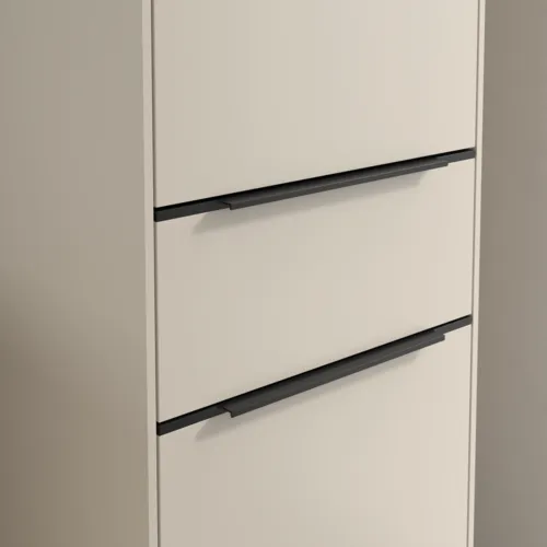 Bild von VILLEROY BOCH Subway 3.0 Hochschrank, 2 Türen, 1 Auszug, 400 x 1710 x 362 mm, Cashmere Grey / Cashmere Grey #C59101VN