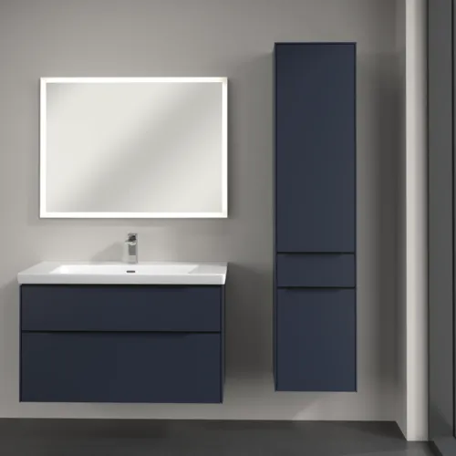 Bild von VILLEROY BOCH Subway 3.0 Hochschrank, 2 Türen, 1 Auszug, 400 x 1710 x 362 mm, Marine Blue / Marine Blue #C59101VQ