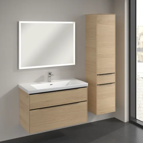 Bild von VILLEROY BOCH Subway 3.0 Hochschrank, 2 Türen, 1 Auszug, 400 x 1710 x 362 mm, Nordic Oak / Nordic Oak #C59101VJ
