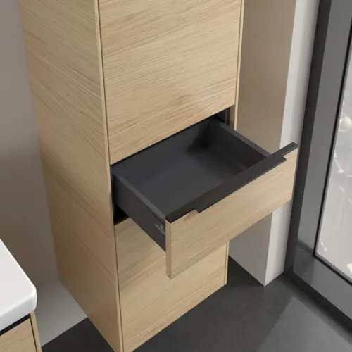 Bild von VILLEROY BOCH Subway 3.0 Hochschrank, 2 Türen, 1 Auszug, 400 x 1710 x 362 mm, Nordic Oak / Nordic Oak #C59101VJ