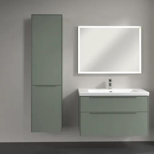 Bild von VILLEROY BOCH Subway 3.0 Hochschrank, 1 Tür, 1 Wäscheklappe, 450 x 1710 x 362 mm, Soft Green / Soft Green #C59202AF