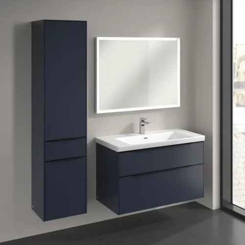 Bild von VILLEROY BOCH Subway 3.0 Hochschrank, 2 Türen, 1 Auszug, 400 x 1710 x 362 mm, Marine Blue / Marine Blue #C59001VQ