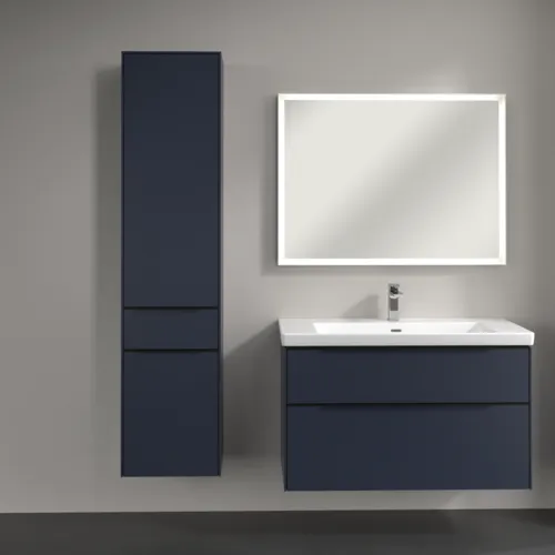 Bild von VILLEROY BOCH Subway 3.0 Hochschrank, 2 Türen, 1 Auszug, 400 x 1710 x 362 mm, Marine Blue / Marine Blue #C59001VQ