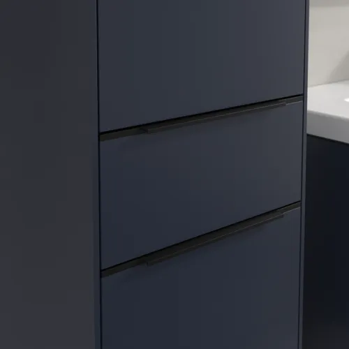 Bild von VILLEROY BOCH Subway 3.0 Hochschrank, 2 Türen, 1 Auszug, 400 x 1710 x 362 mm, Marine Blue / Marine Blue #C59001VQ