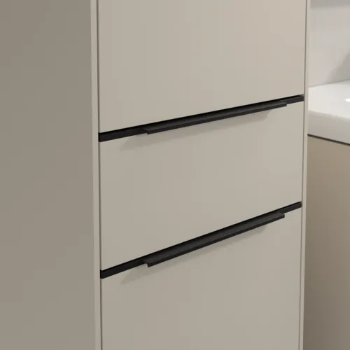 Bild von VILLEROY BOCH Subway 3.0 Hochschrank, 2 Türen, 1 Auszug, 400 x 1710 x 362 mm, Cashmere Grey / Cashmere Grey #C59001VN