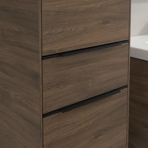 Bild von VILLEROY BOCH Subway 3.0 Hochschrank, 2 Türen, 1 Auszug, 400 x 1710 x 362 mm, Arizona Oak / Arizona Oak #C59001VH