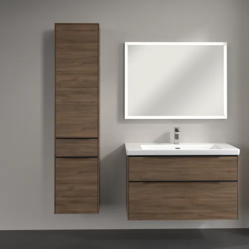 Bild von VILLEROY BOCH Subway 3.0 Hochschrank, 2 Türen, 1 Auszug, 400 x 1710 x 362 mm, Arizona Oak / Arizona Oak #C59001VH