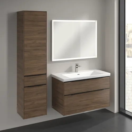 Bild von VILLEROY BOCH Subway 3.0 Hochschrank, 2 Türen, 1 Auszug, 400 x 1710 x 362 mm, Arizona Oak / Arizona Oak #C59001VH