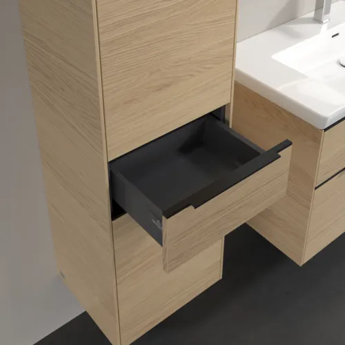 Bild von VILLEROY BOCH Subway 3.0 Hochschrank, 2 Türen, 1 Auszug, 400 x 1710 x 362 mm, Nordic Oak / Nordic Oak #C59001VJ