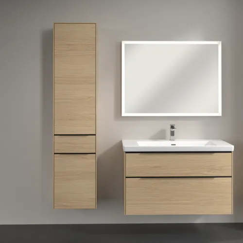 Bild von VILLEROY BOCH Subway 3.0 Hochschrank, 2 Türen, 1 Auszug, 400 x 1710 x 362 mm, Nordic Oak / Nordic Oak #C59001VJ