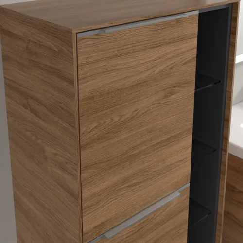 Bild von VILLEROY BOCH Subway 3.0 Mittelschrank, 2 Türen, 574 x 1200 x 362 mm, Kansas Oak / Kansas Oak #C59800RH