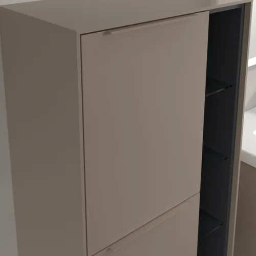 Bild von VILLEROY BOCH Subway 3.0 Mittelschrank, 2 Türen, 574 x 1200 x 362 mm, Taupe / Taupe #C59802VM