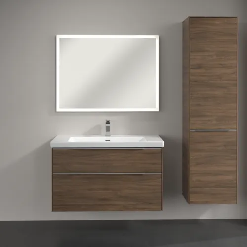 Bild von VILLEROY BOCH Subway 3.0 Hochschrank, 1 Tür, 1 Wäscheklappe, 450 x 1710 x 362 mm, Arizona Oak / Arizona Oak #C59300VH
