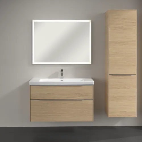 Bild von VILLEROY BOCH Subway 3.0 Hochschrank, 1 Tür, 1 Wäscheklappe, 450 x 1710 x 362 mm, Nordic Oak / Nordic Oak #C59300VJ