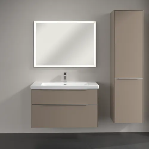 Bild von VILLEROY BOCH Subway 3.0 Hochschrank, 1 Tür, 1 Wäscheklappe, 450 x 1710 x 362 mm, Taupe / Taupe #C59300VM