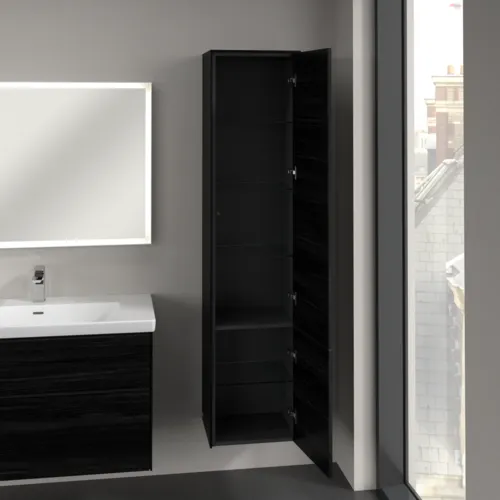 Bild von VILLEROY BOCH Subway 3.0 Hochschrank, 2 Türen, 400 x 1710 x 362 mm, Black Oak / Black Oak #C58701AB