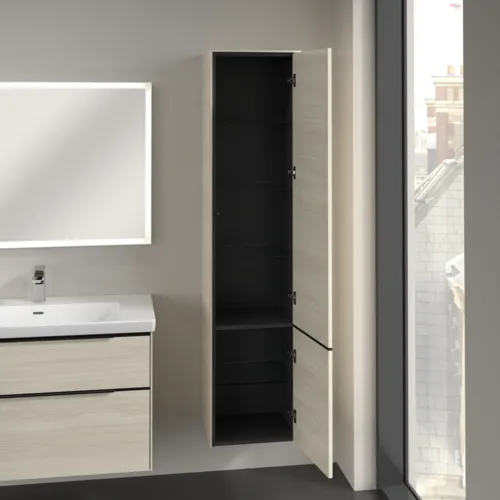 Bild von VILLEROY BOCH Subway 3.0 Hochschrank, 2 Türen, 400 x 1710 x 362 mm, White Oak / White Oak #C58701AA