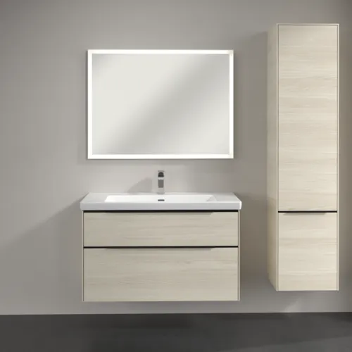 Bild von VILLEROY BOCH Subway 3.0 Hochschrank, 2 Türen, 400 x 1710 x 362 mm, White Oak / White Oak #C58701AA