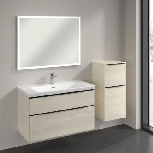 Bild von VILLEROY BOCH Subway 3.0 Seitenschrank, 1 Auszug, 1 Tür, 400 x 860 x 362 mm, White Oak / White Oak #C59501AA