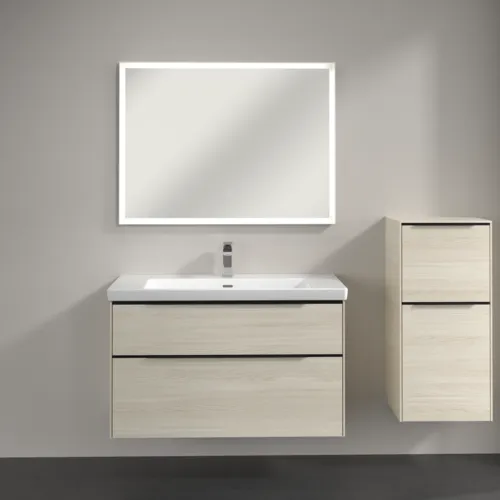 Bild von VILLEROY BOCH Subway 3.0 Seitenschrank, 1 Auszug, 1 Tür, 400 x 860 x 362 mm, White Oak / White Oak #C59501AA